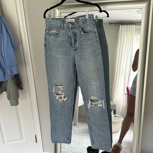 Size 26 denim forum boyfriend high-rise loose jeans